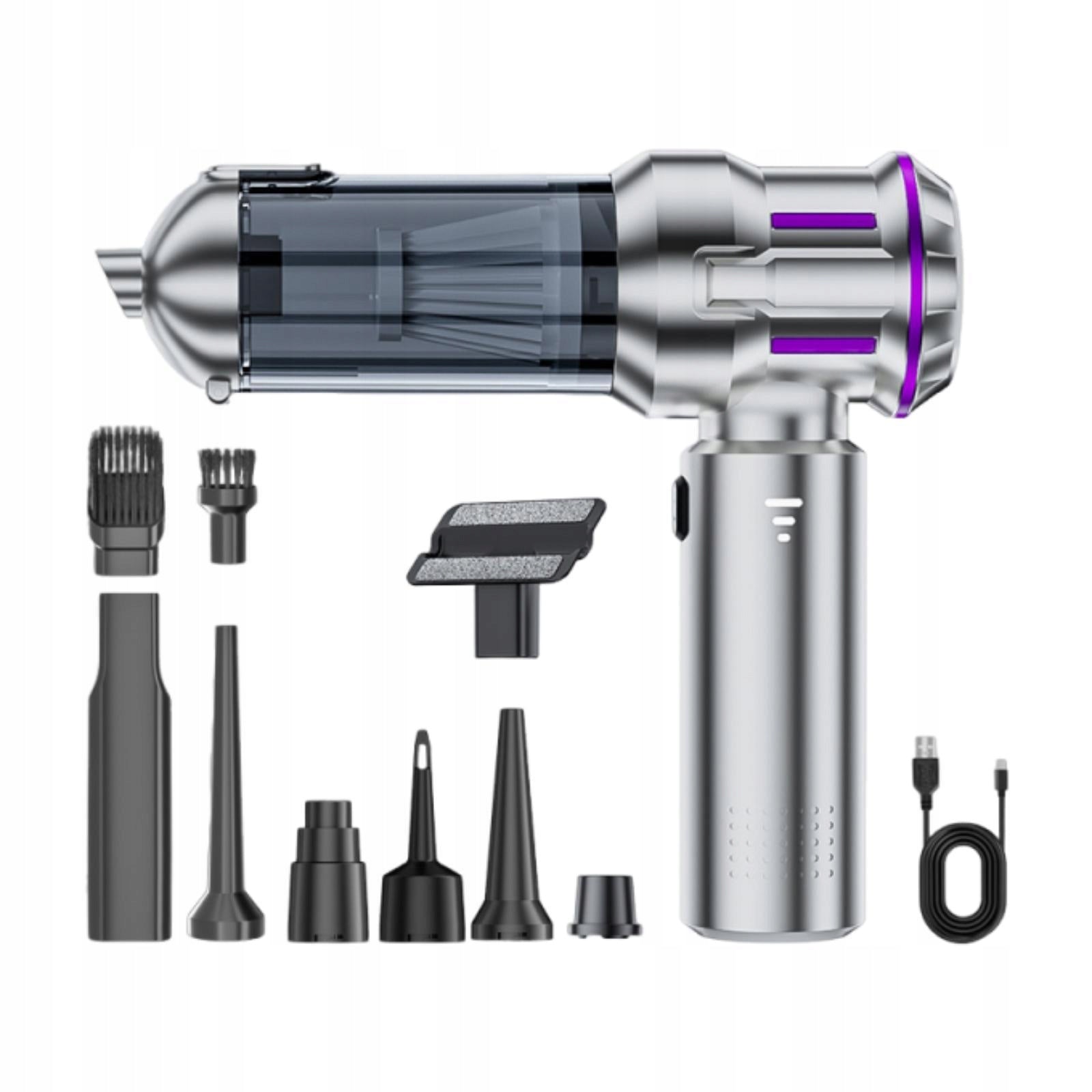 Home Vacuum Cleaner Versatile Compact Lightweight Aluminum Silver Purple