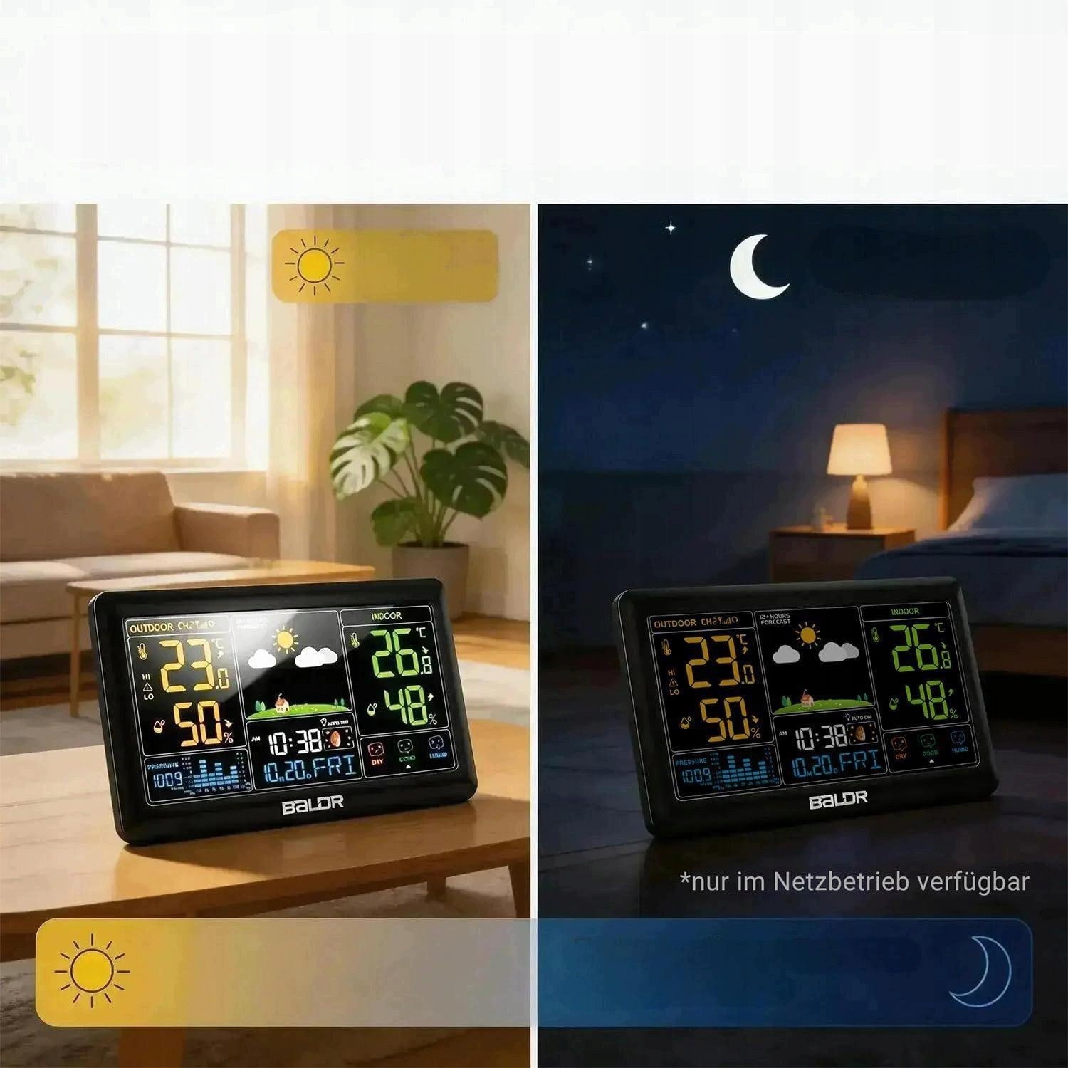 Home Weather Station Wireless Thermometer Hygrometer Barometer 3 Sensors Packaging status original