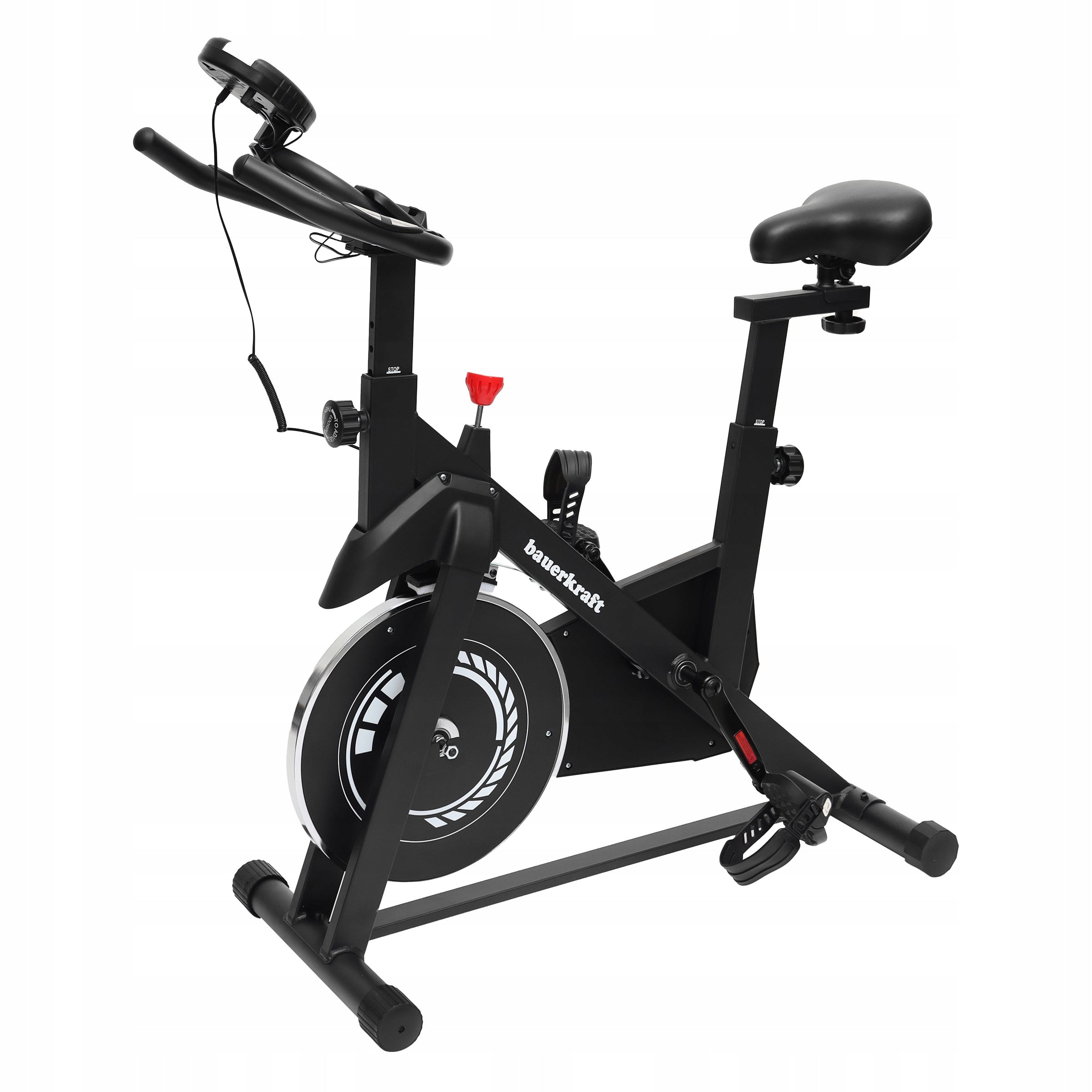 Home cardio exercise bike stationary flywheel 4kg black and white Packaging status original