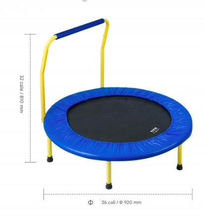 Home exercise trampoline with handrail for adults and children 92 cm Brand Vevor