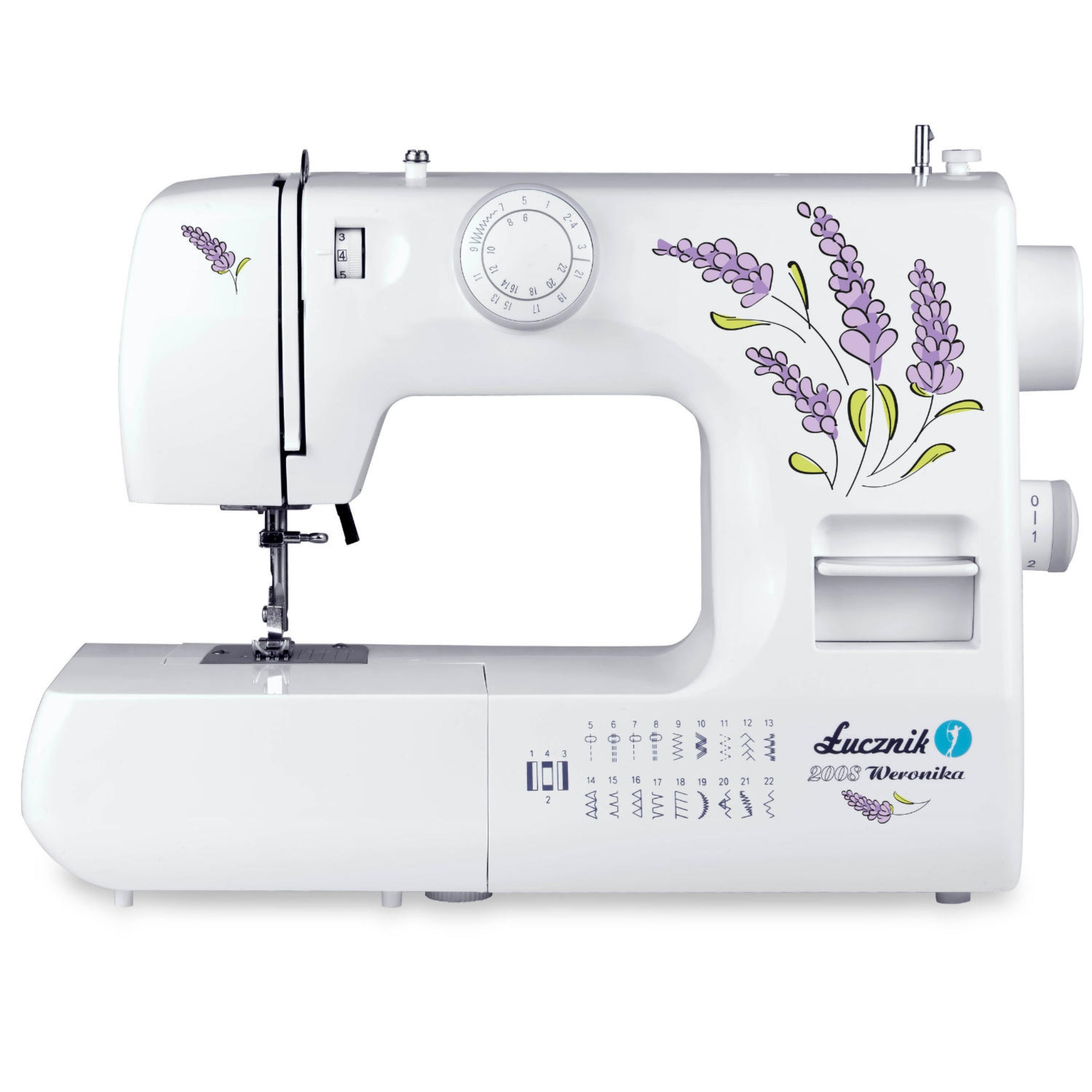 Home sewing machine mechanical ŁUCZNIK 2008 WERONIKA II 22 programs Packaging status original