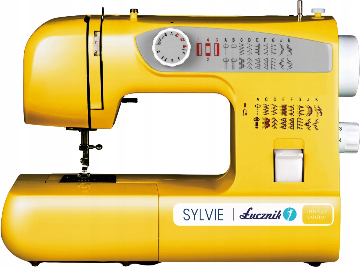 Home sewing machine mechanical strong Łucznik Sylvie yellow 38 stitches
