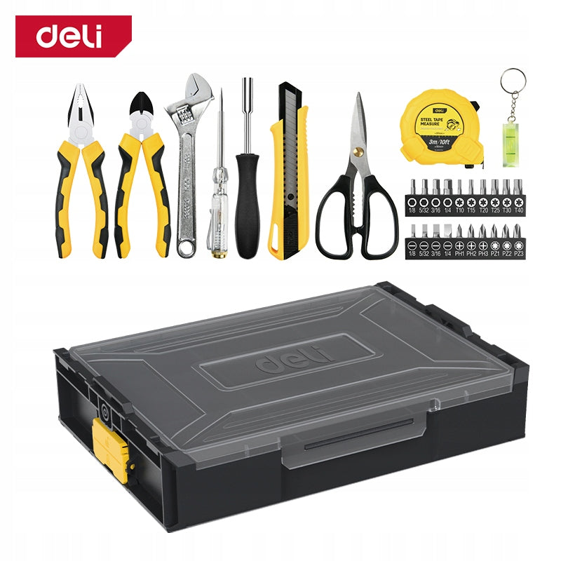 Homemade 29 piece tool set Deli EDL1229 Packaging status original