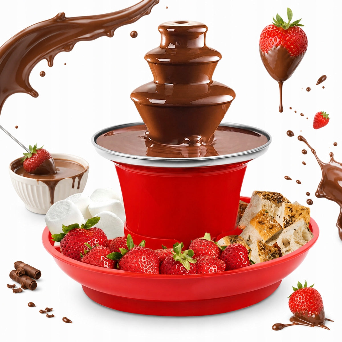 Homemade Chocolate Fountain for Chocolate 3 LEVELS FLOOR 350ML FONDUE