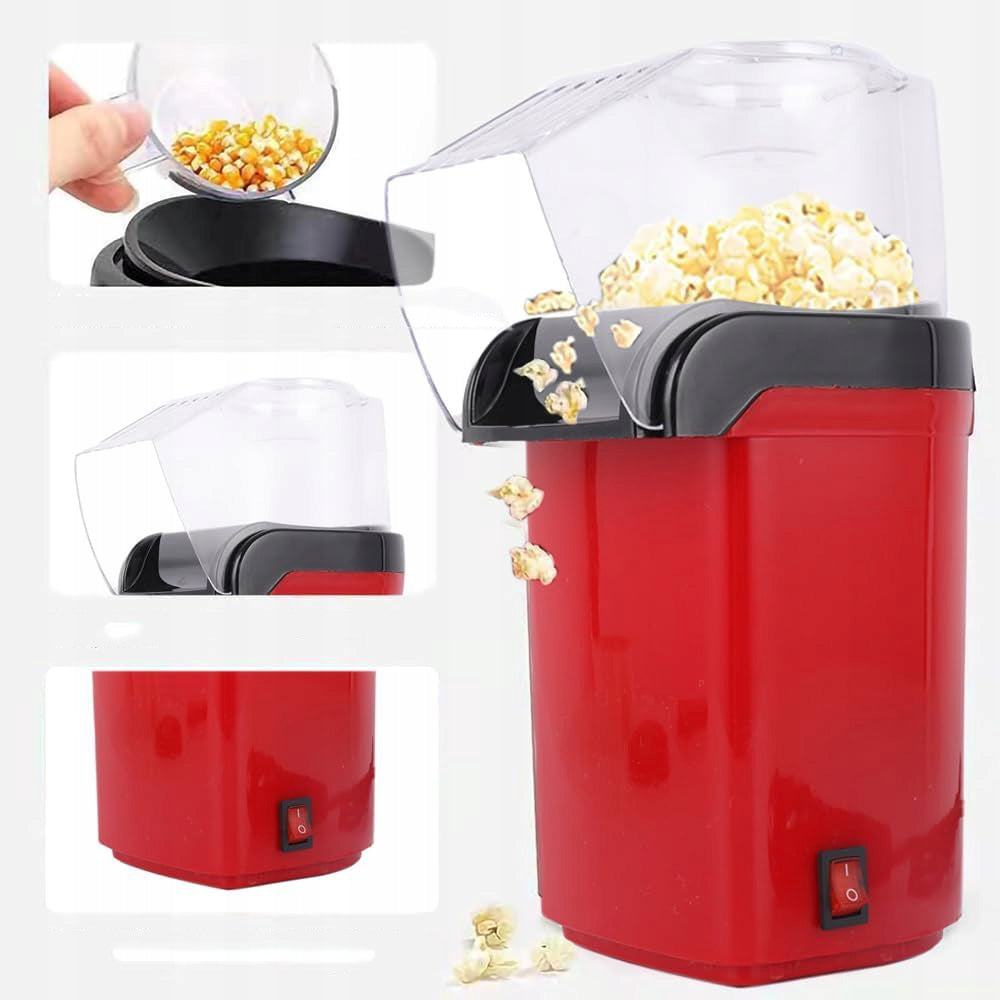 Homemade Popcorn Making Machine Electric 1200W With Measuring Cup ,Red Packaging status original