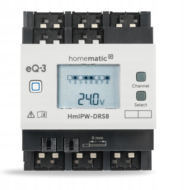 Homematic IP Drôtový spínací akčný člen s LCD - HmIPW-DRS8 Packaging status original