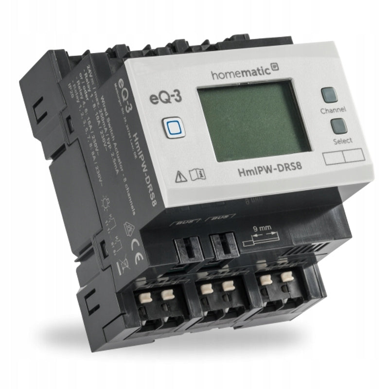 Homematic IP Drôtový spínací akčný člen s LCD - HmIPW-DRS8