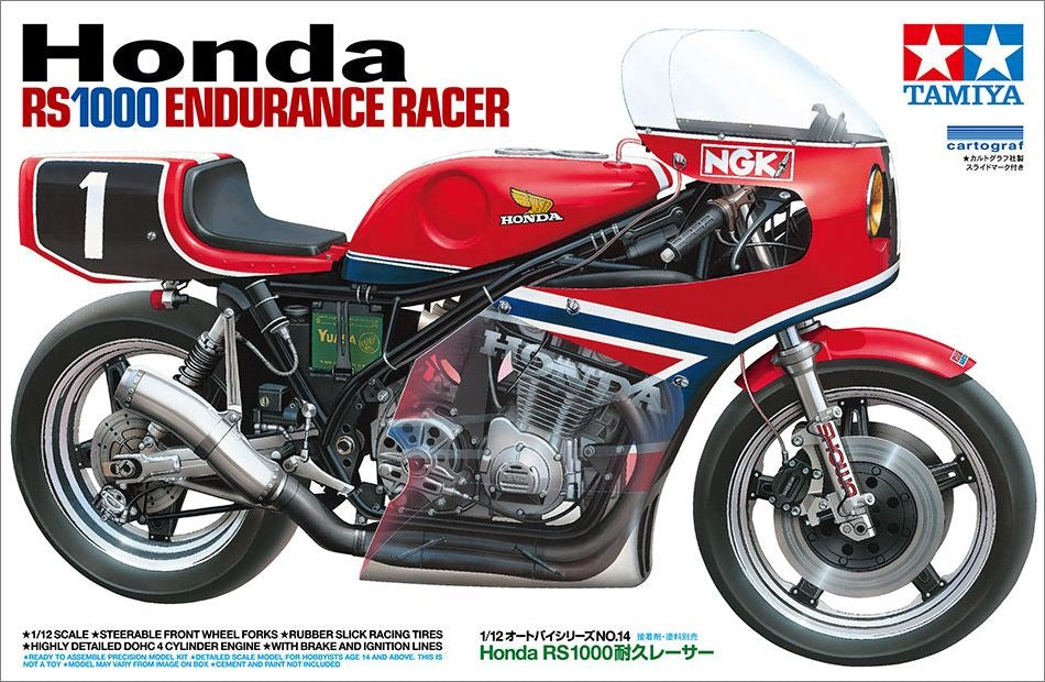 Honda RS1000 racing motorcycle 1:12 Tamiya 14014