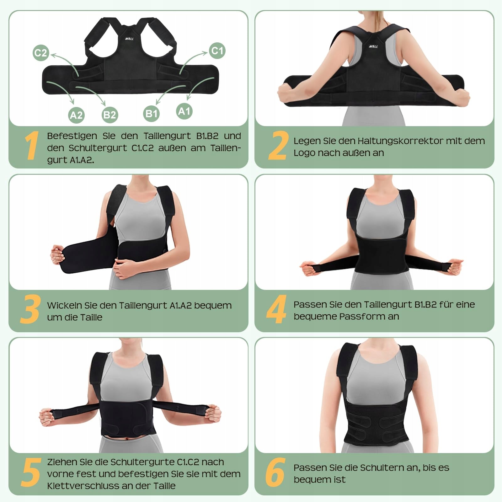 HongShengXin Us Mrli Back Support Belt, Posture Corrector Manufacturer code K86