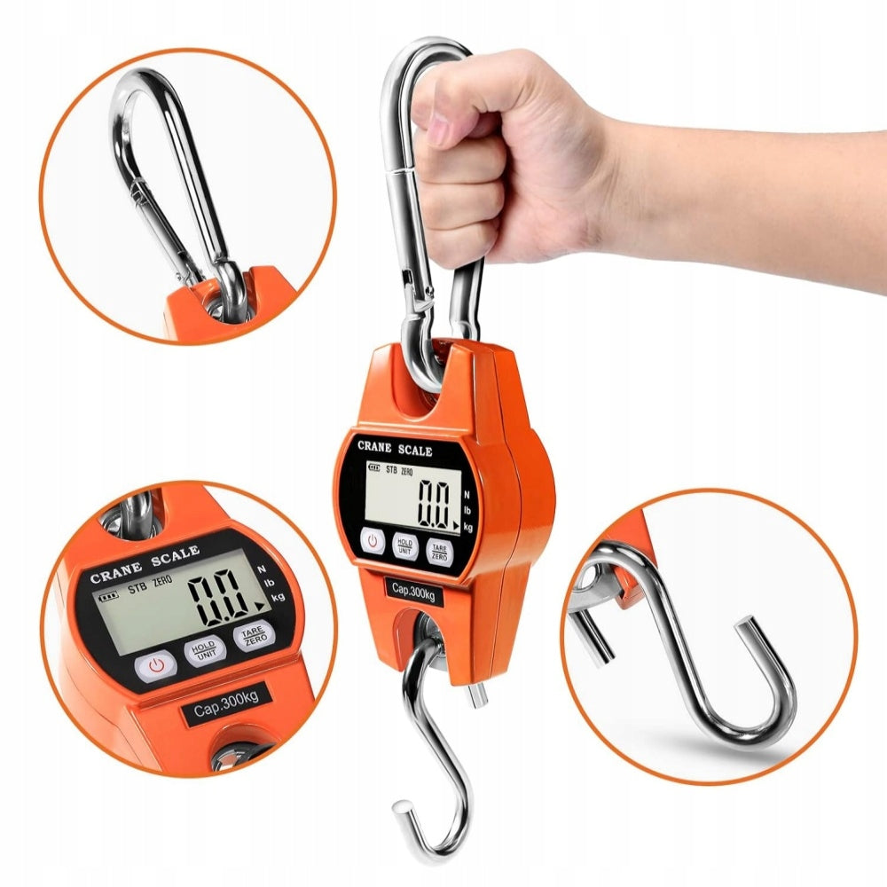 Hook scale 300kg digital LCD backlit + battery included