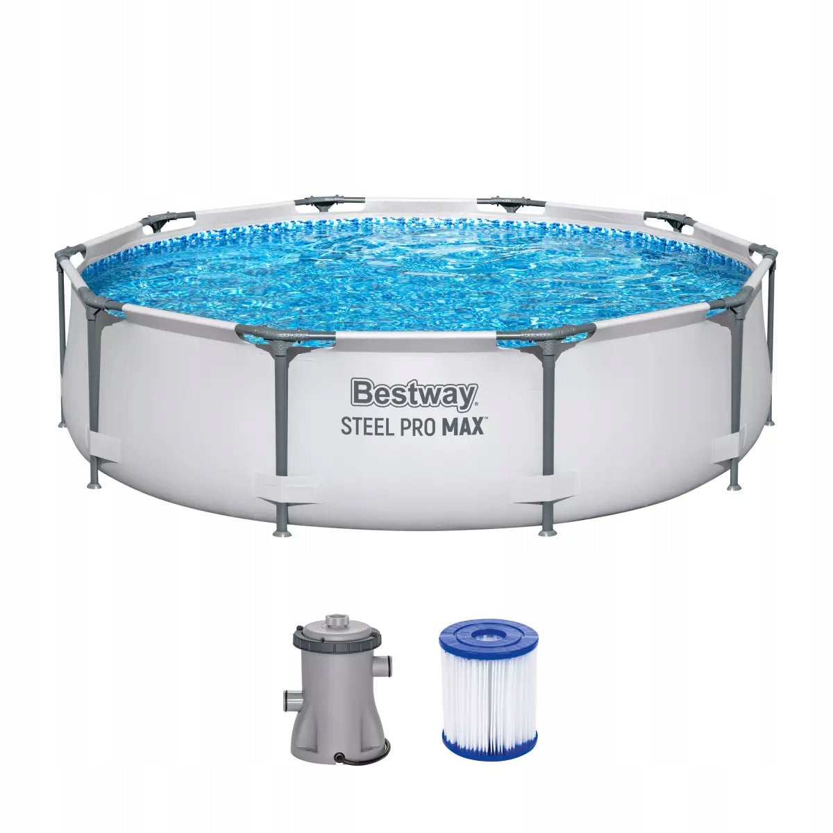 Horizontal grey tube for Bestway filter pool 56408 Steel Manufacturer code Stelaża górna drążek poprzeczka rura 633de