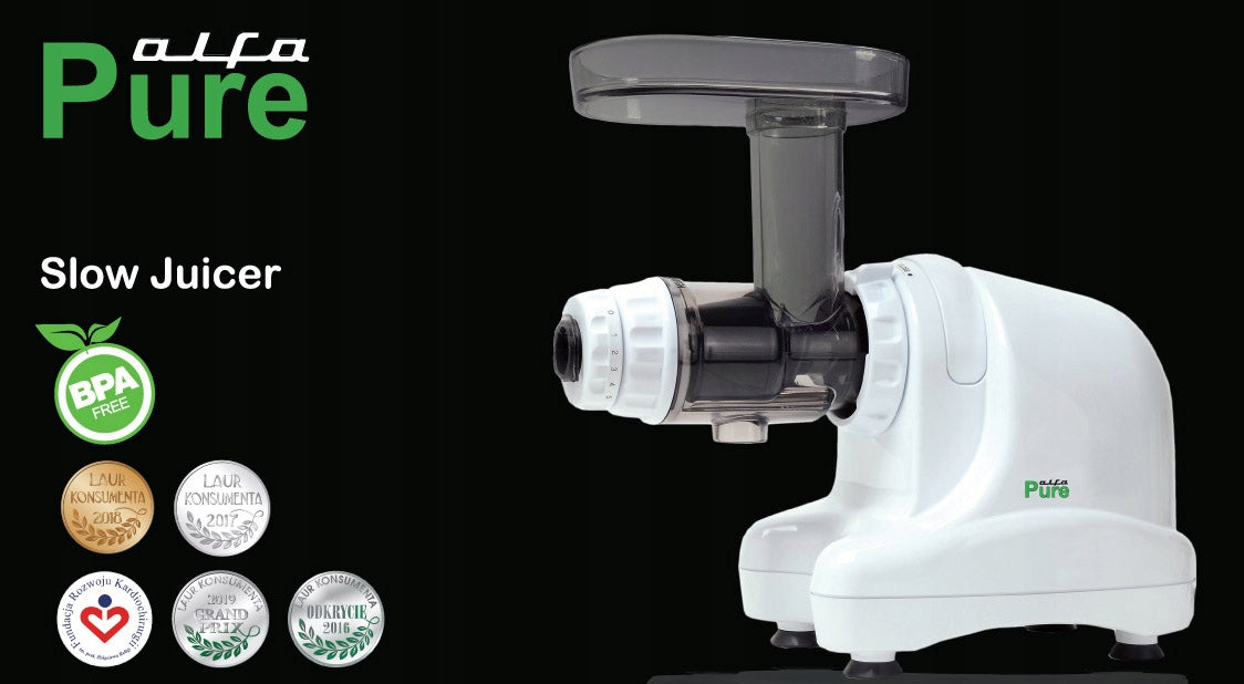 Horizontal slow juicer Alfa Pure black Manufacturer code 5907222003206
