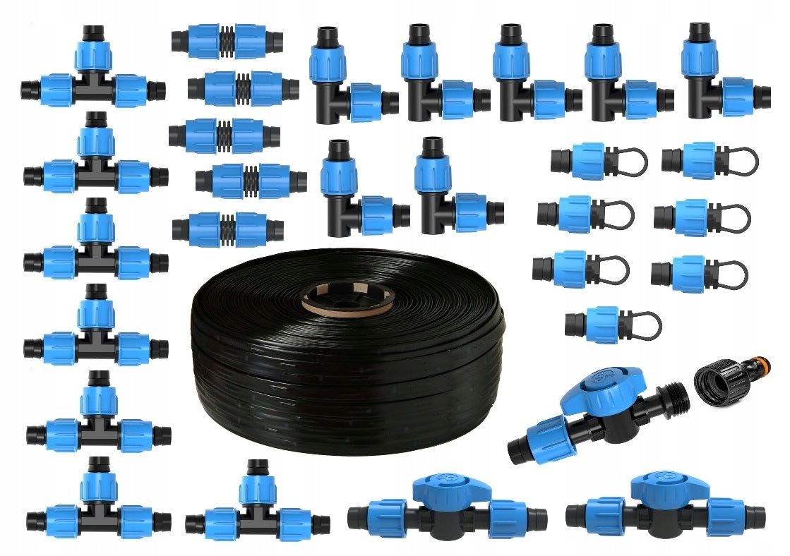 Hose drip tape 100m + set of 30 accessories