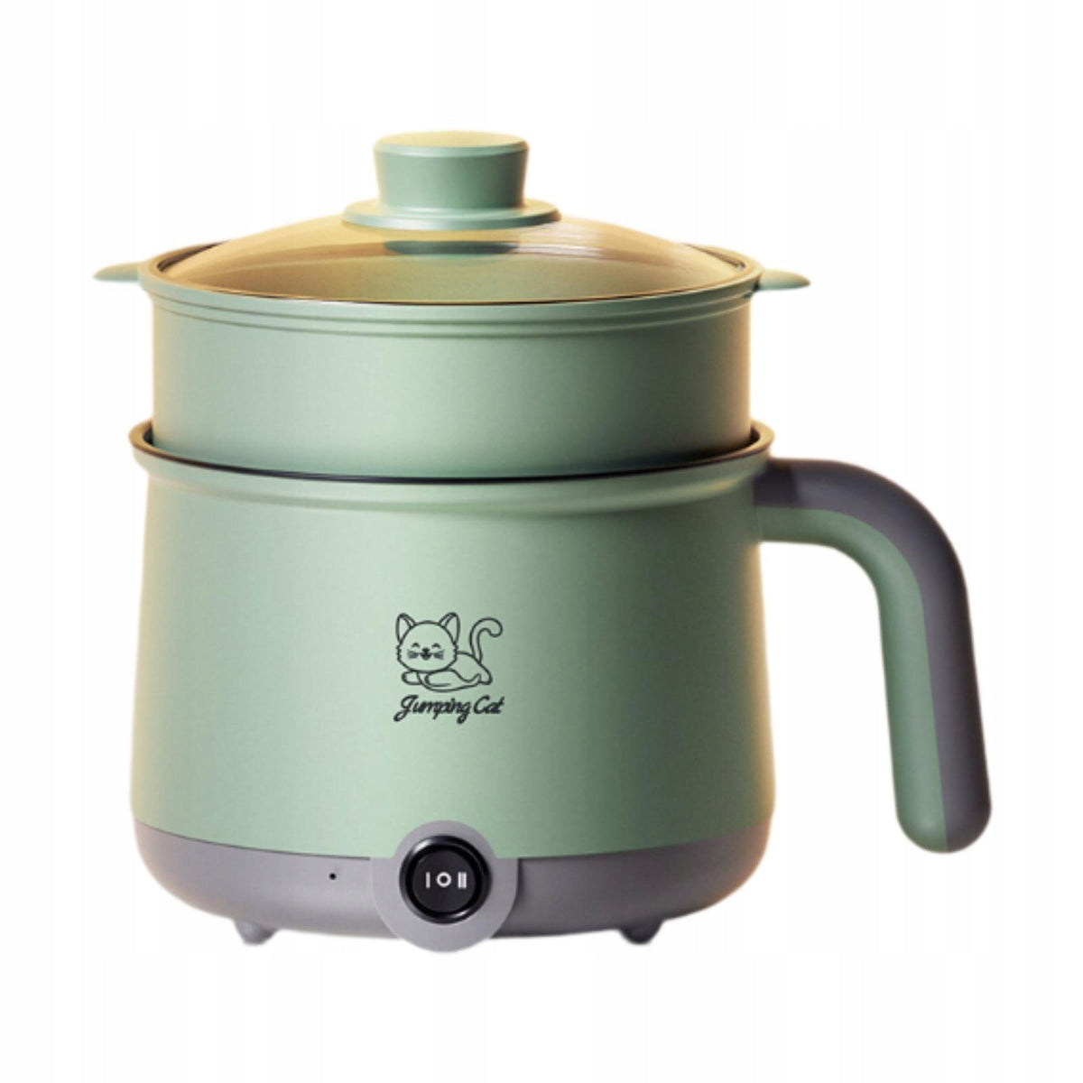 Hot Pot Electric with Steamer Multifunctional Cooking Pot gray green Packaging status original