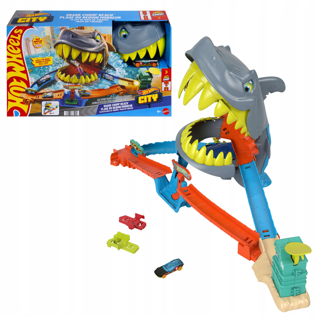 Hot Wheels City Shark Beach Clash Track Toy 4+JHL96