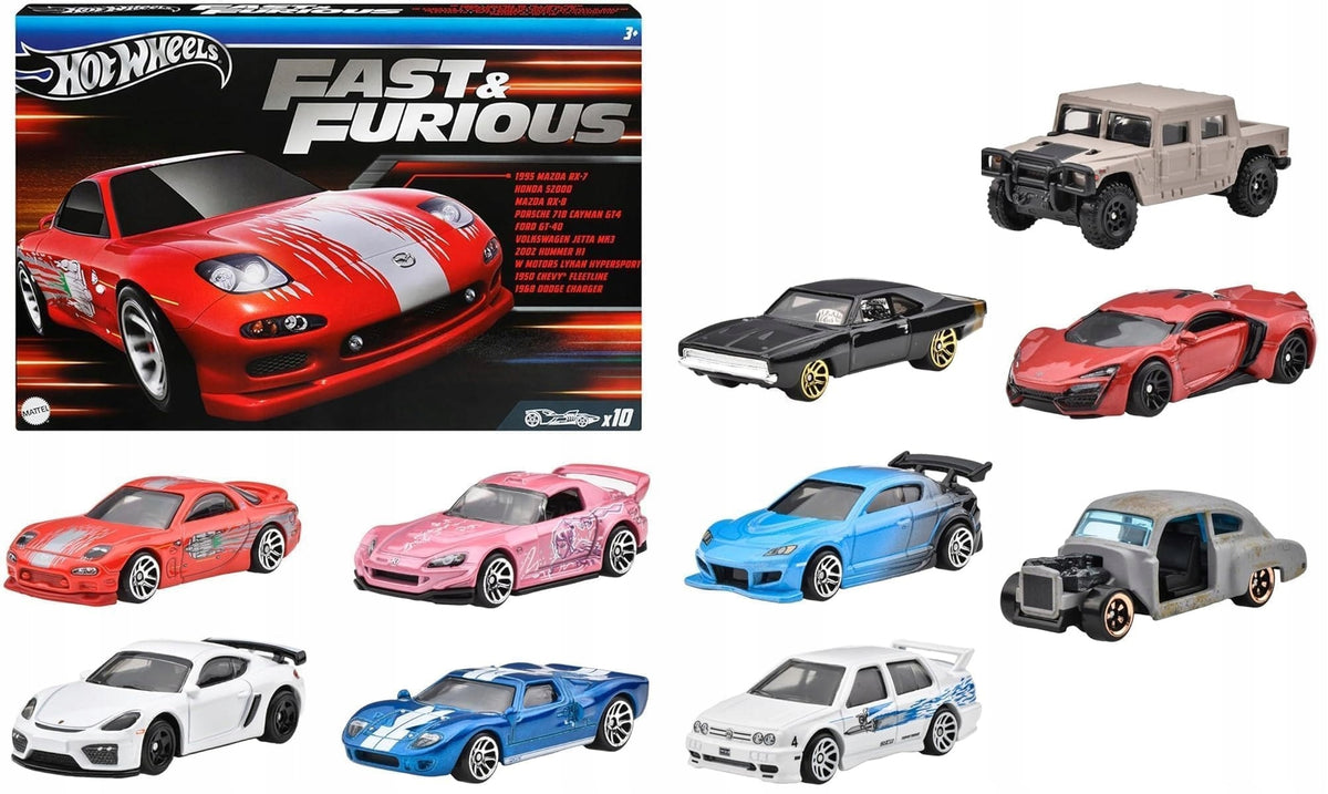 Hot Wheels Fast & Furious 10-Pack Fast & Furious Gift Set
