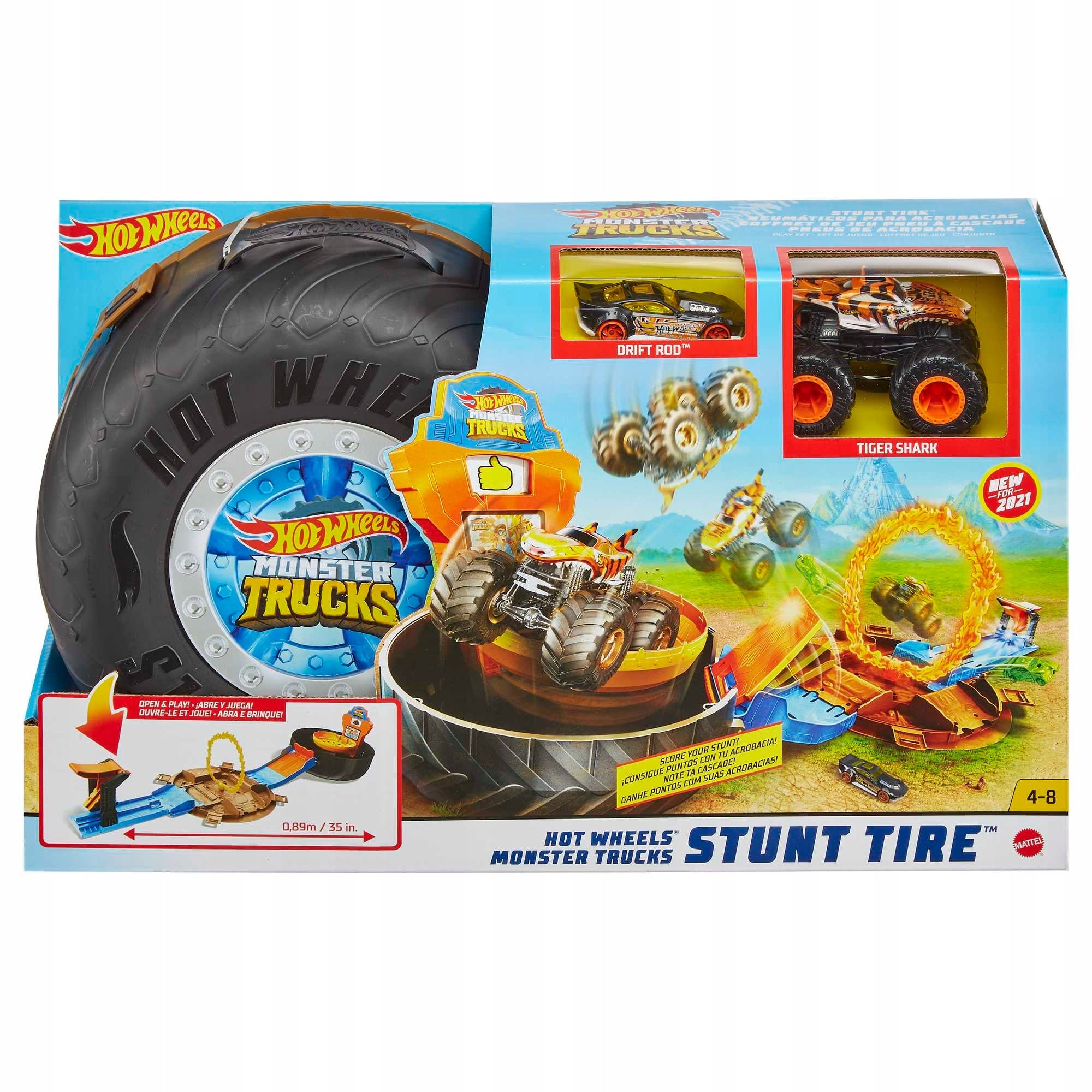 Hot Wheels Monster Trucks Tyre – Stunt arena Playset GVK48