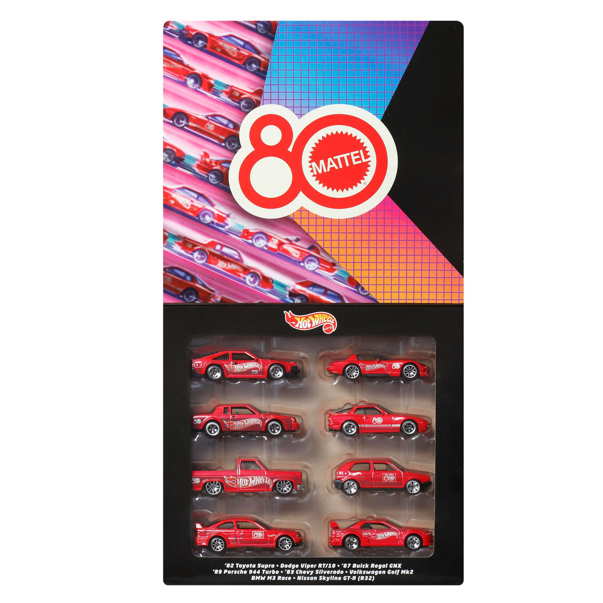 Hot Wheels Silver Series Mattel 80th Anniversary Cars 8-Pack 80/90 JGK09 EAN (GTIN) 194735315796