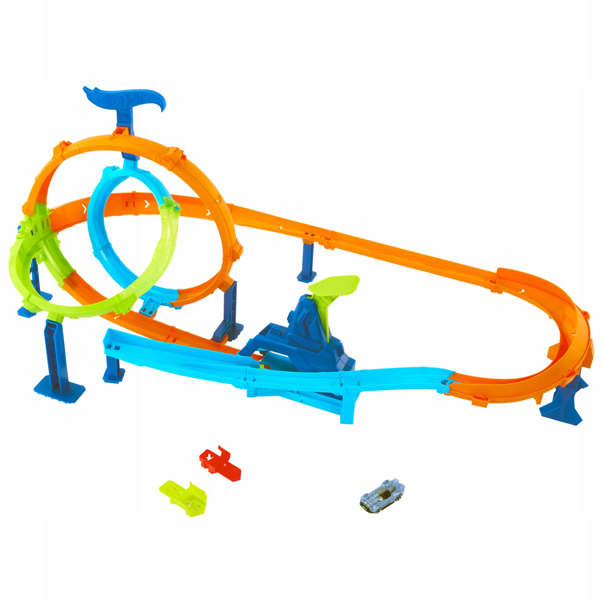 Hot Wheels Stunt Tracks Racetrack Rally Cyclone Toy Set 4+JHK73 Manufacturer code JHK73