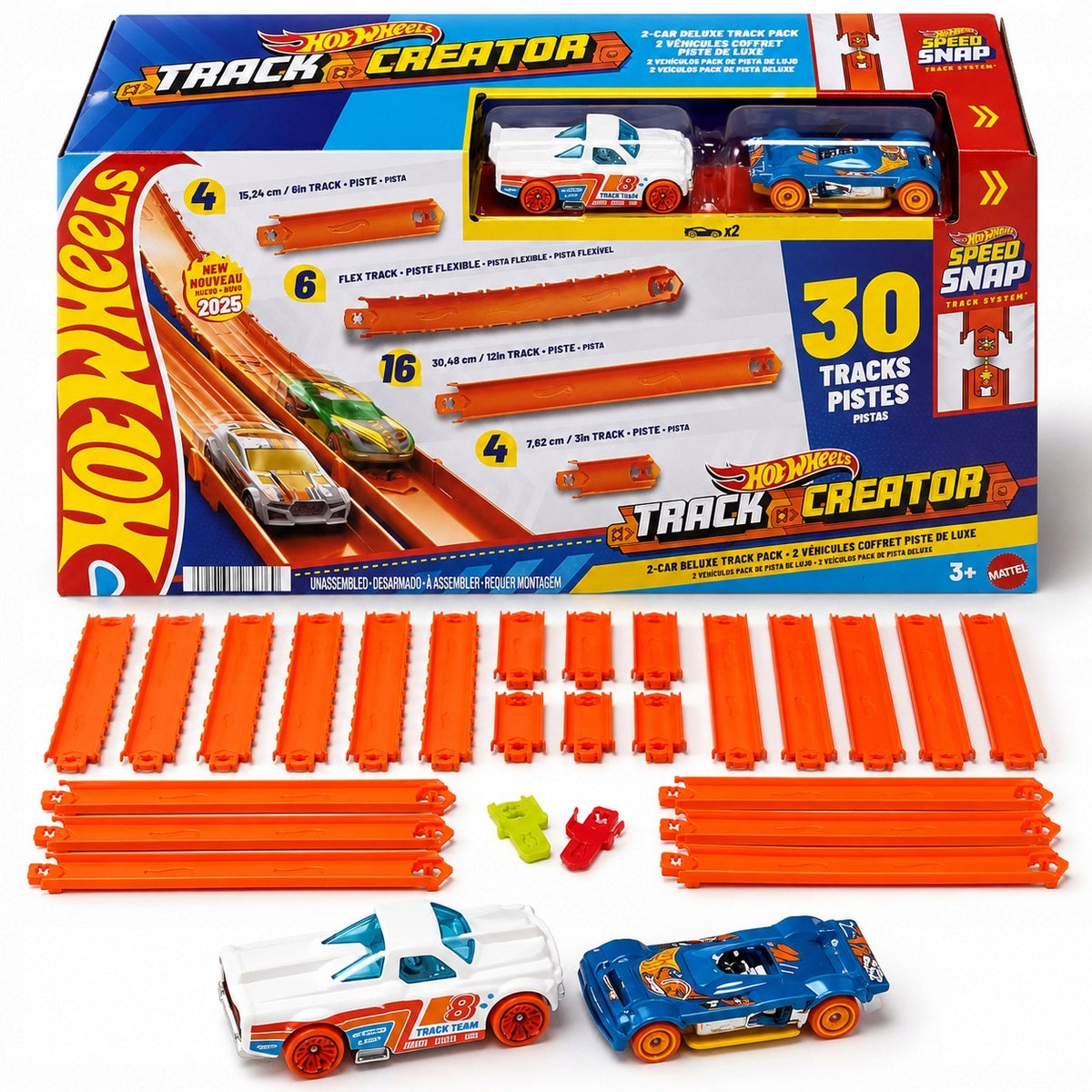 Hot Wheels Track Creator Track Set 7,6m + 2 Cars 1:64 FREEBIE!