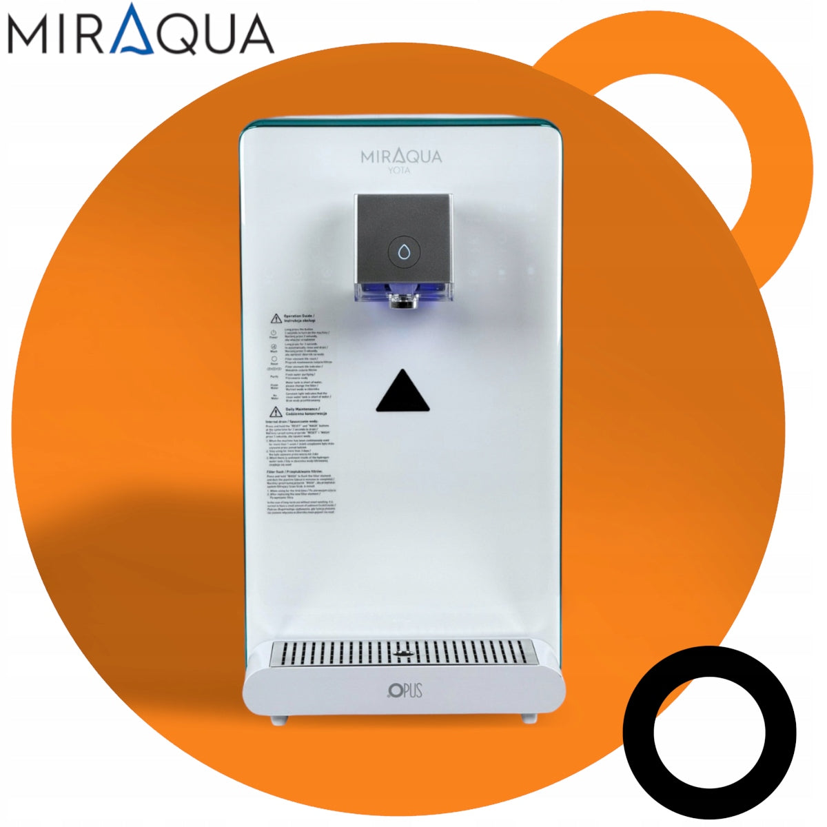 Hot cold water dispenser Opus Miraqua Yota Filtration Mineralization Manufacturer code Dozownik do wody Dyspenser podgrzewacz