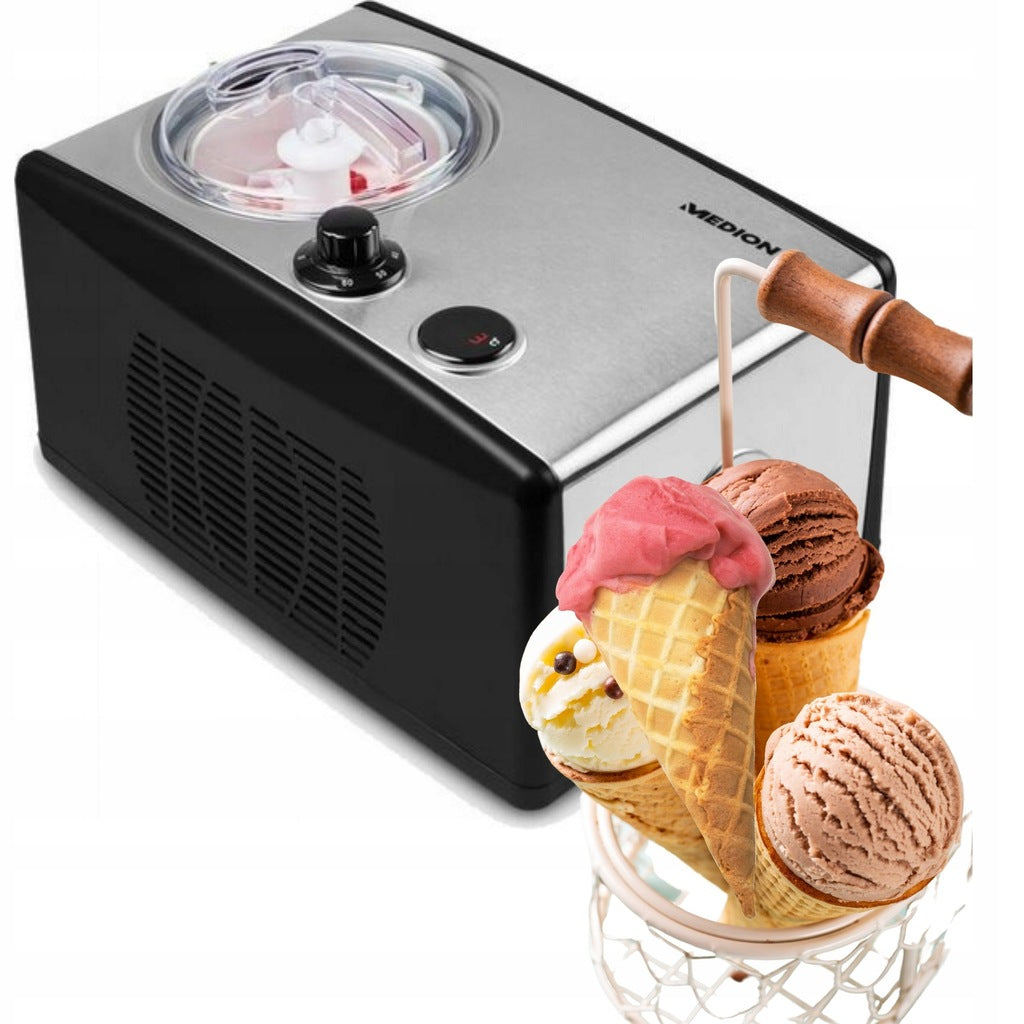 Household ice cream machine, Sorbets,Yogurt 1.5L, 150W German MEDION