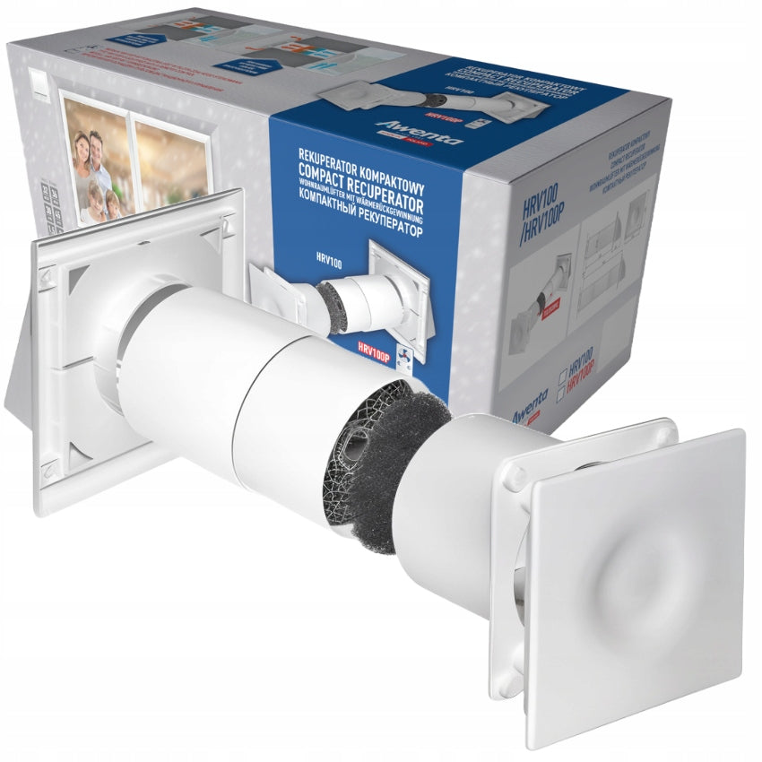 Household recuperator compact fi 100 mm HRV100 Awenta