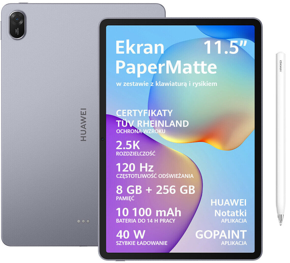 Huawei MatePad 11,5" 2025 PaperMatte 8/256GB WiFi grey + M-Pencil (3rd gen.)