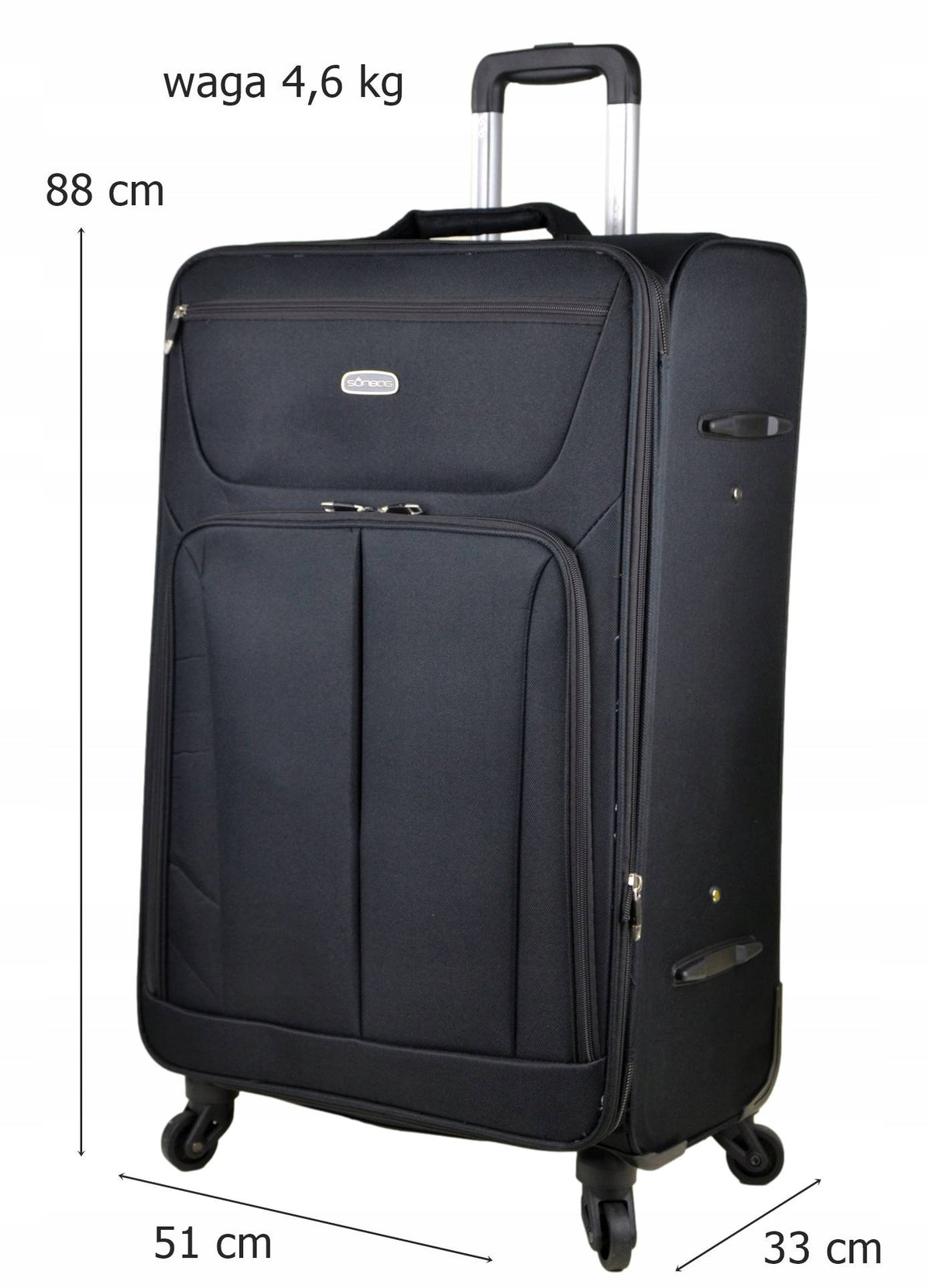 Huge material suitcase on wheels TravelMaster 88 cm - 130 liters Packaging status original