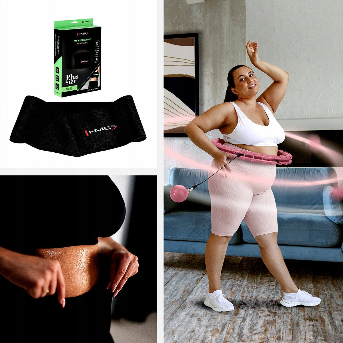 Hula Hop Magnetic Slimming Massaging With Load For Fitness Exercises Manufacturer code 17-44-635