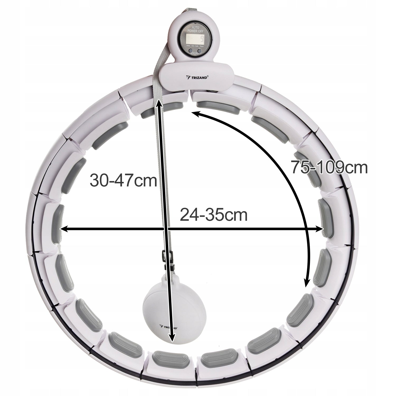 Hula Hop Slimming with Massage Protrusions Counter Circumference up to 109 cm Manufacturer code AT - Emu 50