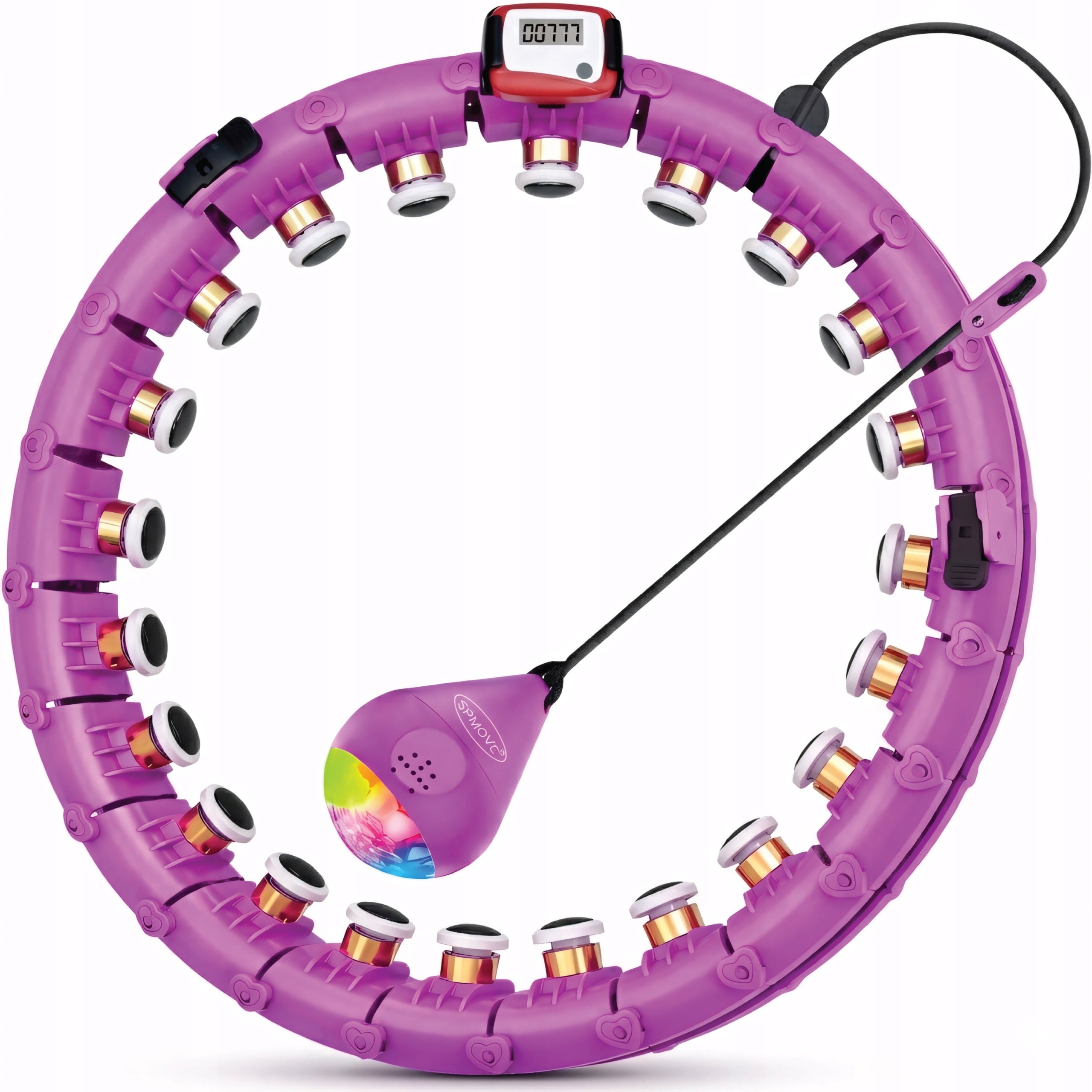 Hula Hop Slimming with Protrusions Load Smart Fitness LED Counter
