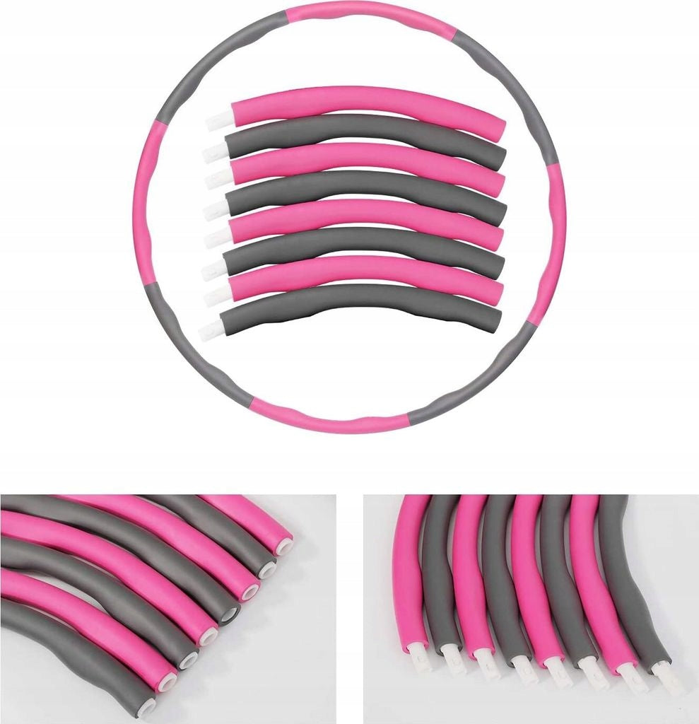 Hula Hop folding 8-element ø 90 cm grey-pink Brand no brand