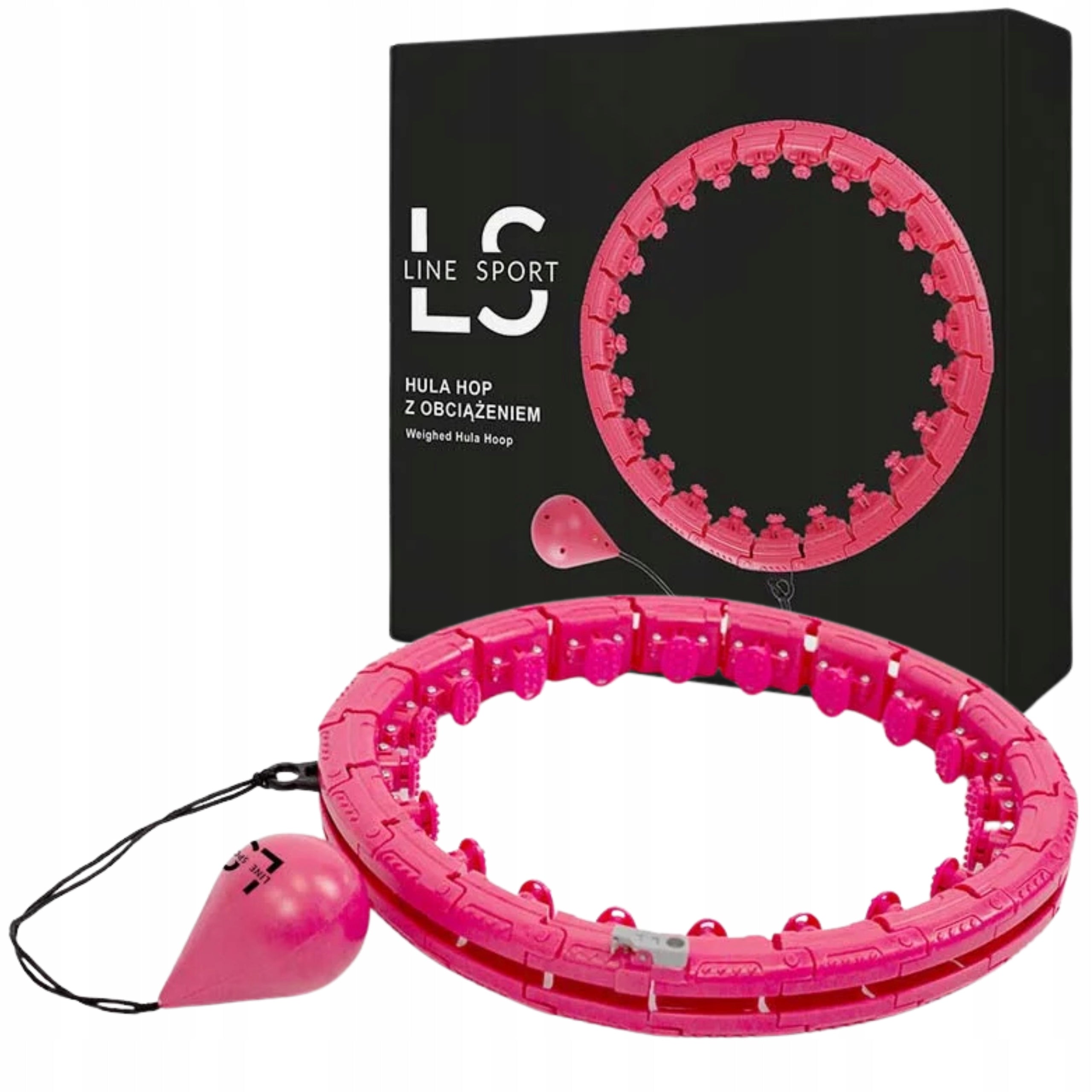 Hula Hop with Load and Protrusions Adjustable Modeling Line Sport Pink Manufacturer code Hula Hop z Obciążeniem i Wypustkami Regulowan