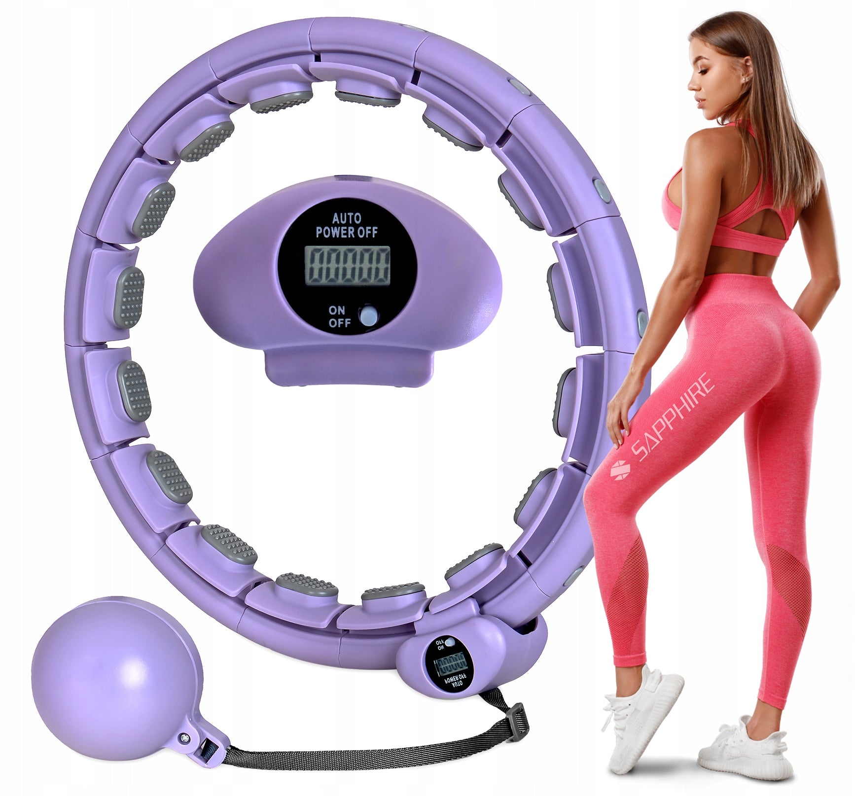 Hula-hop SLIMMING with COUNTER WHEEL with weight PROJECTIONS massager