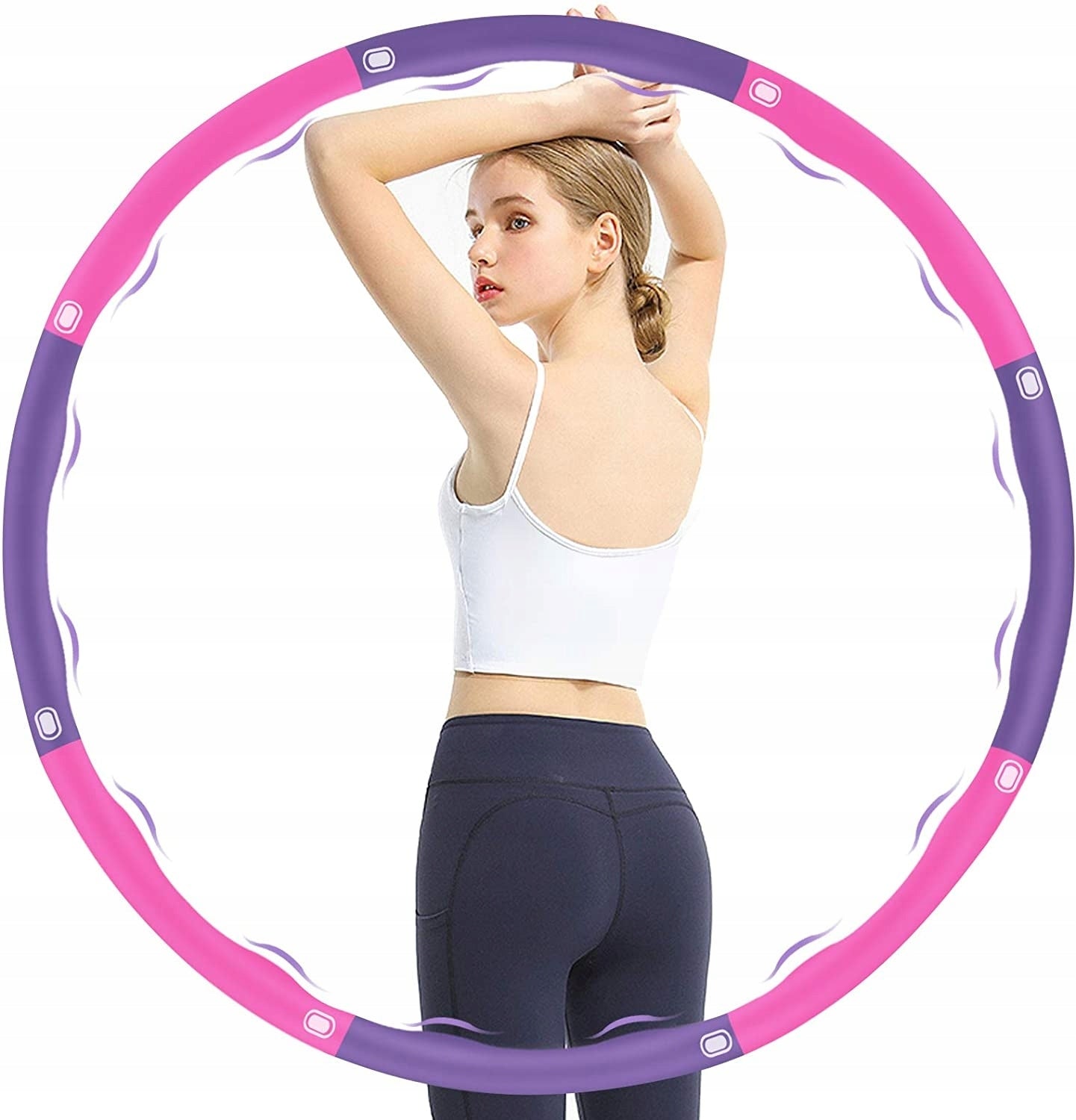 Hula hop massager with slimming projections 95 cm