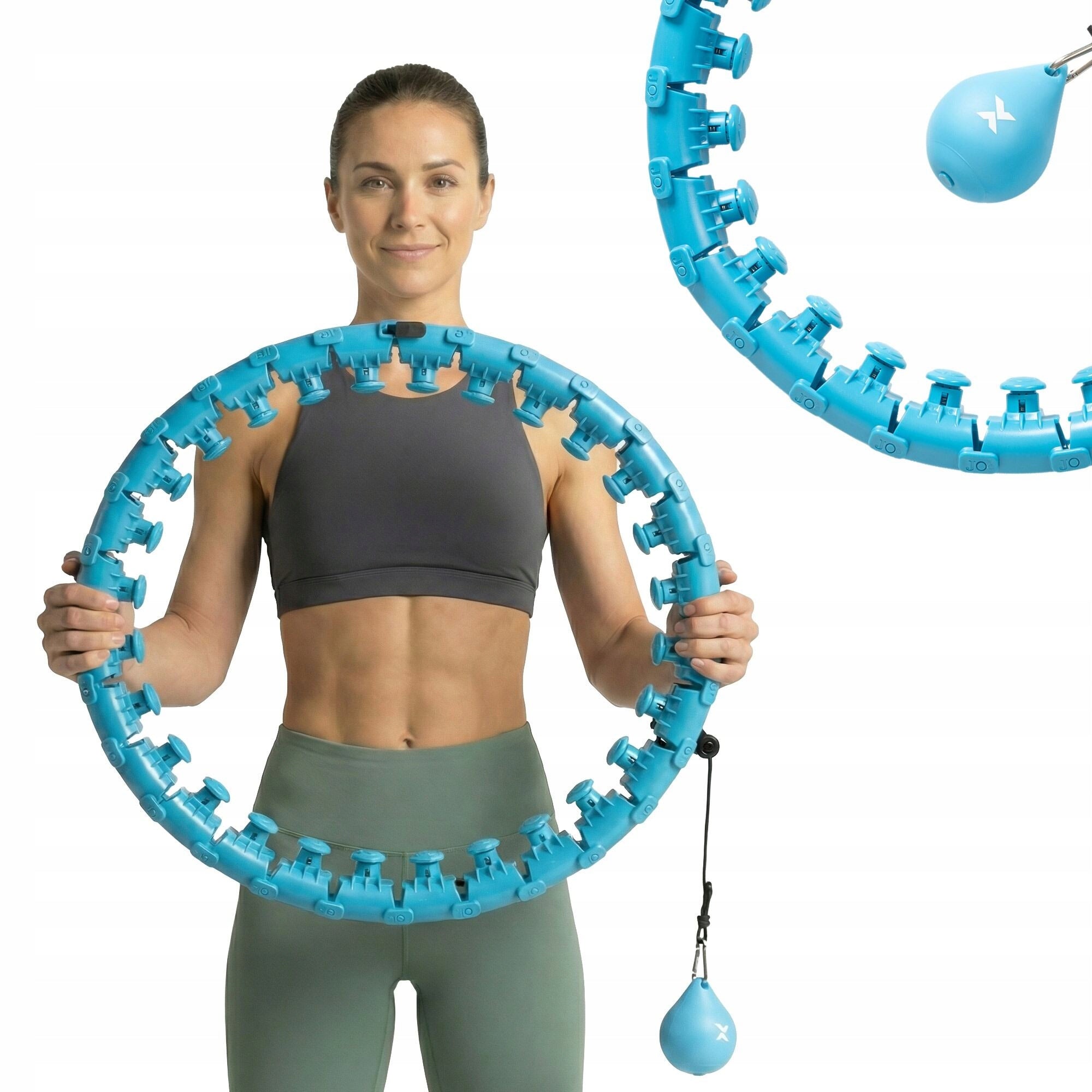 Hula hop with load XTREXO 100cm SLIMMING WITH PROJECTIONS ADJUSTABLE