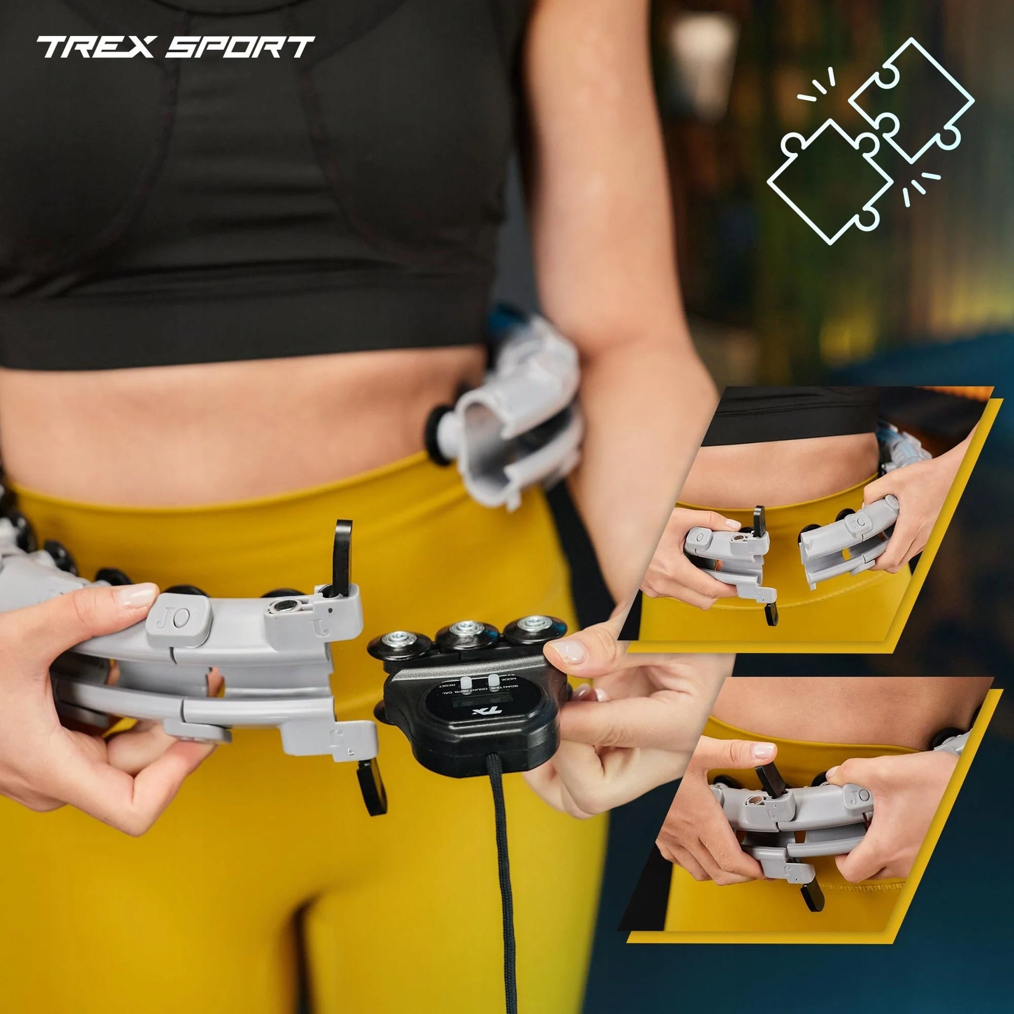 Hula hop with projection load counter silent Trex Sport Brand Trex Sport