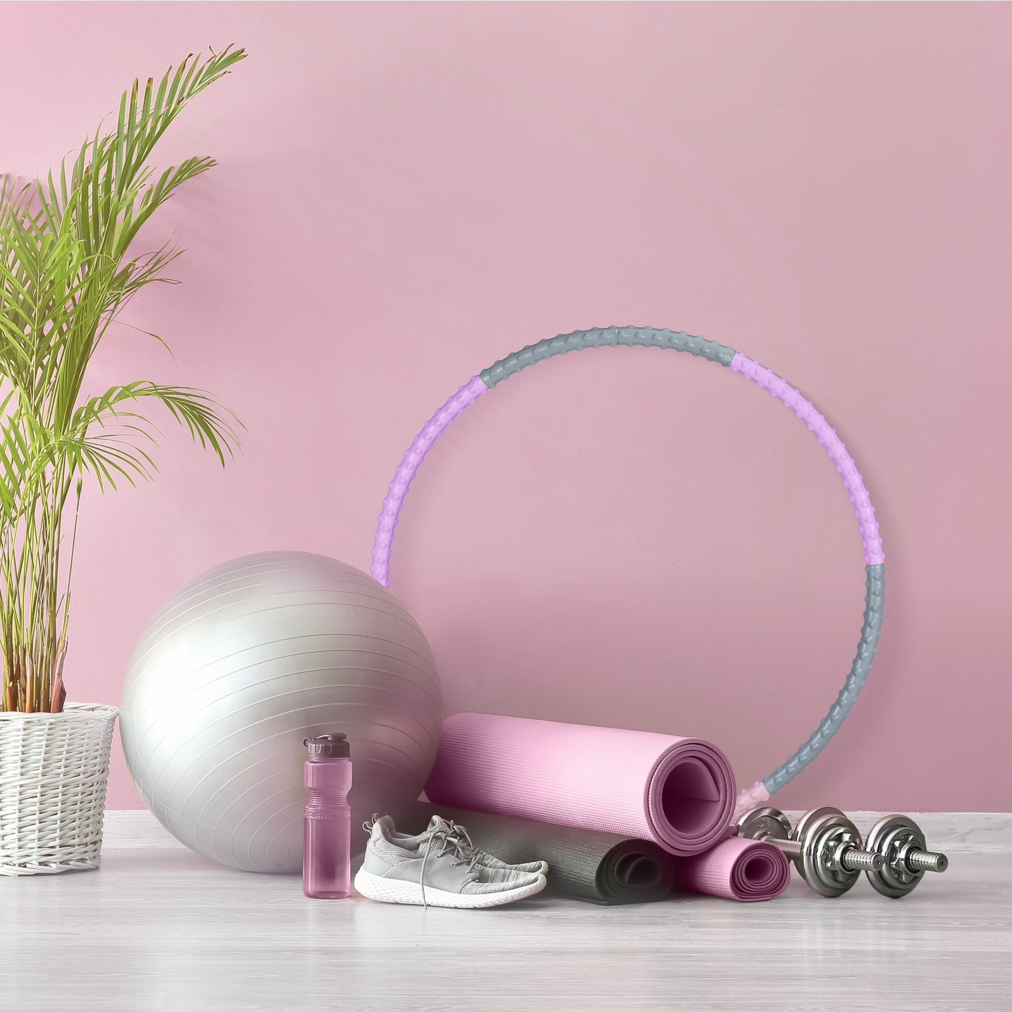 Hula hop with projections Relaxdays 95 cm grey Brand Relaxdays
