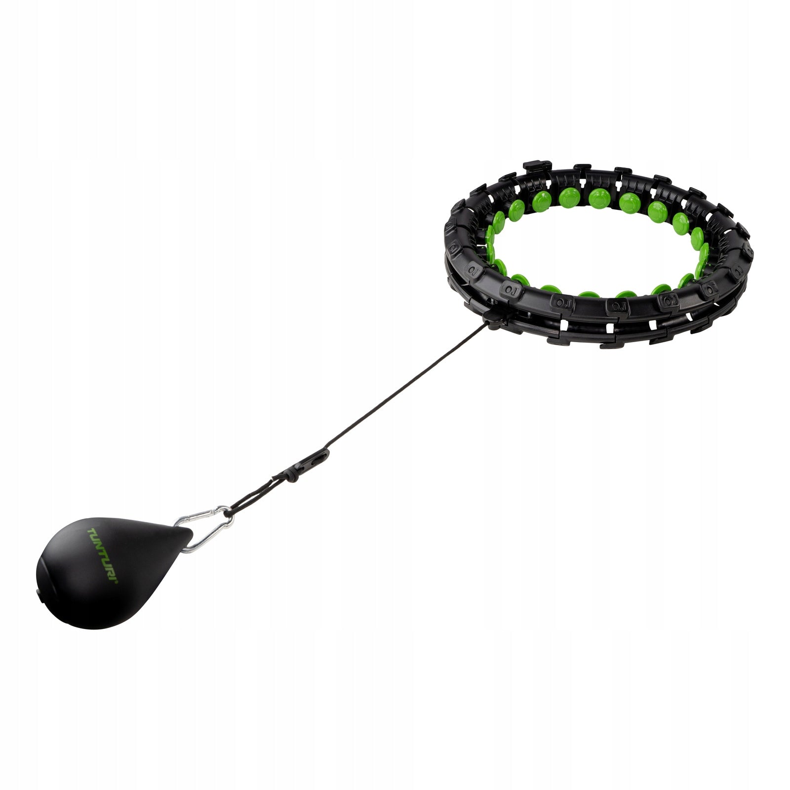 Hula hop with projections and load Tunturi 106 cm green