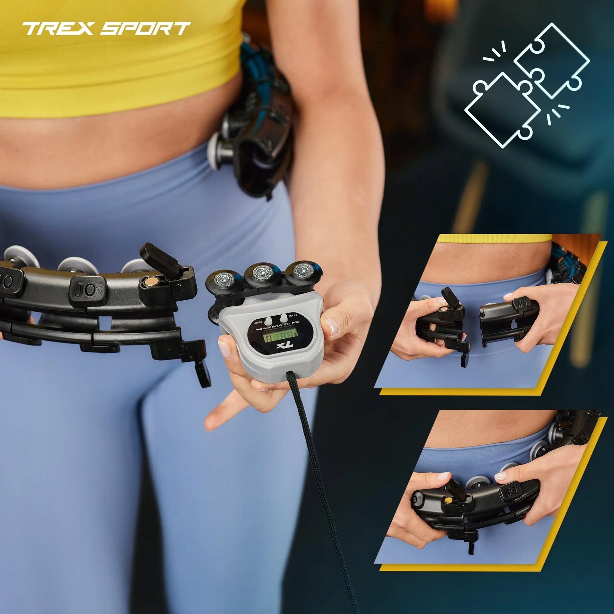 Hula hop with weight and slimming projections with counter Trex Sport Brand Trex Sport