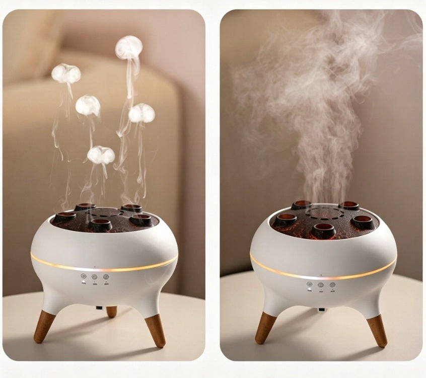 Humidifier with jellyfish motif 250 ml + essential oils Packaging status original