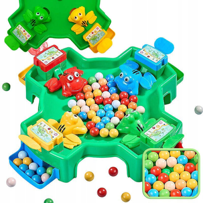 Hungry Frogs Board Game Happy Jumping Frogs Family Balls for 4 Kids