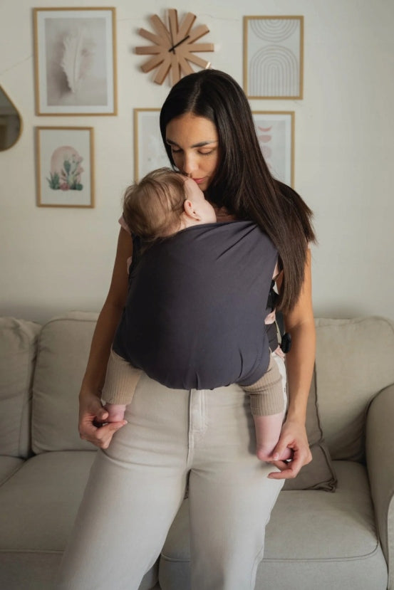 Hybrid carrier for mom Boba Bliss Gray from birth to 16 kg grey Manufacturer code bawełniane nosidełko klamrowe bez wiązania