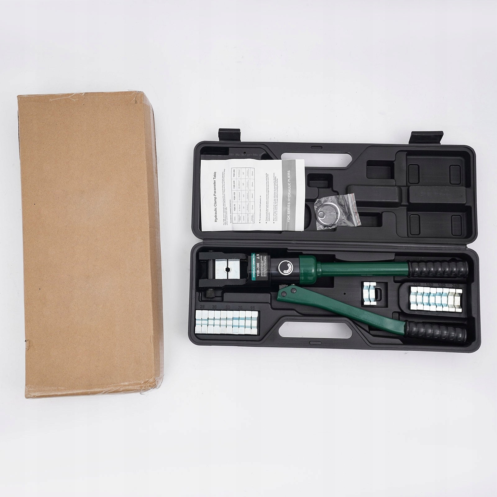 Hydraulic Wire Crimping Tool 12 Tons with 11 Dies, Easy to Operate Packaging status original