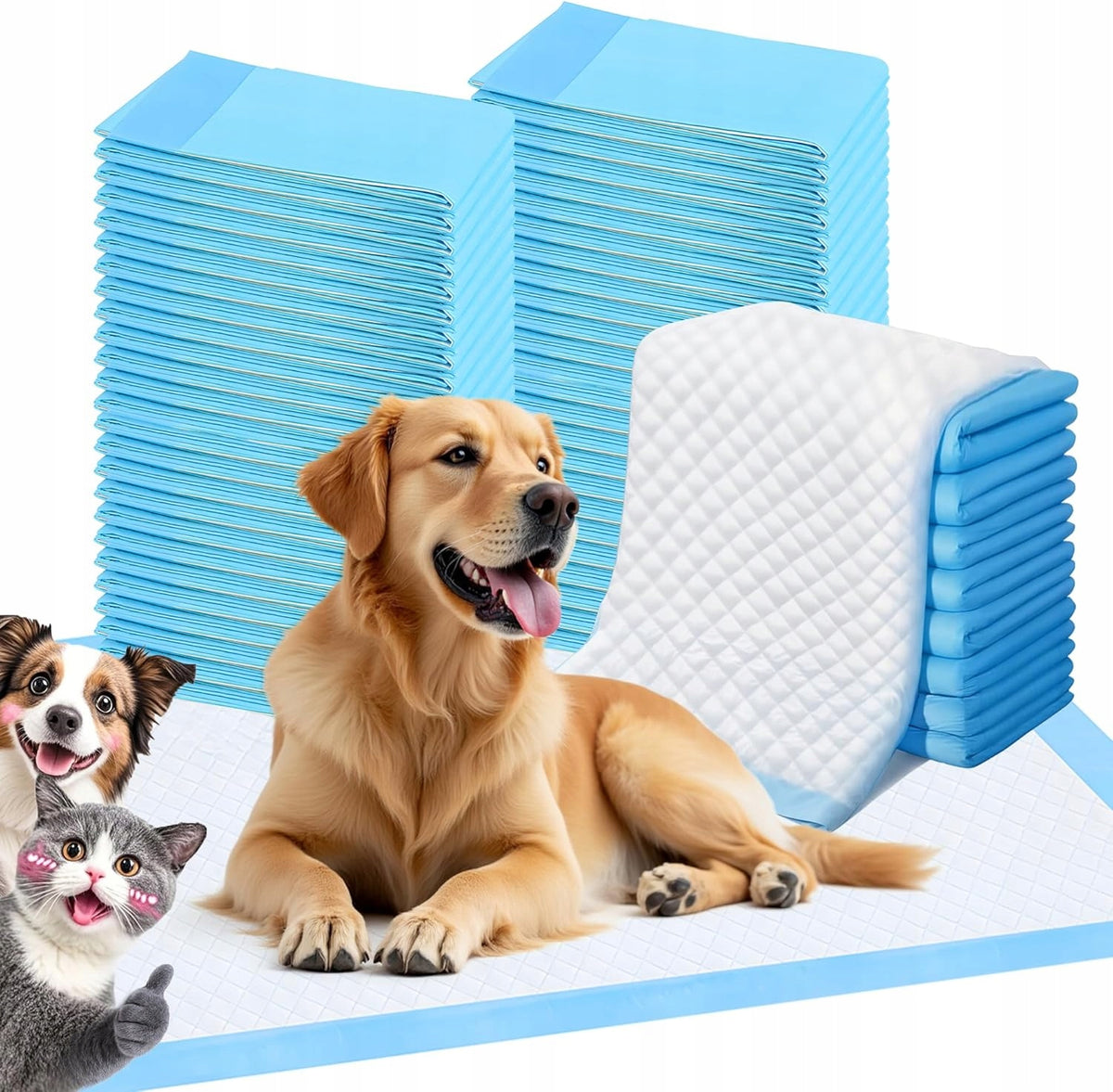 Hygienic Foundations Dog Training Mats Learning to Pee 90x60cm - 50pcs Packaging status original