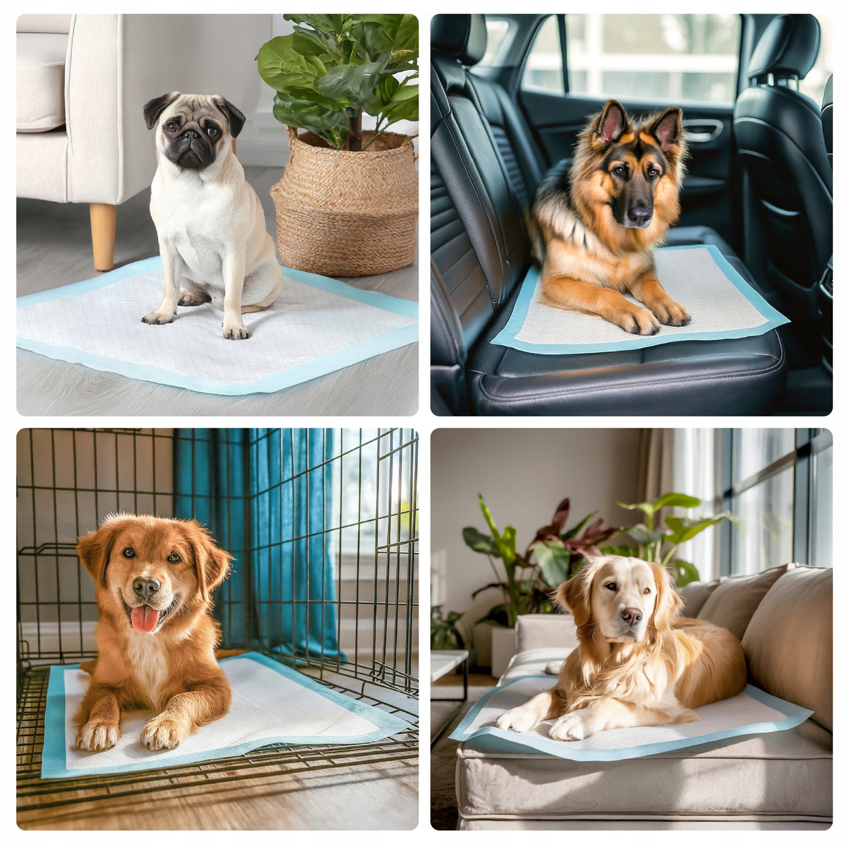 Hygienic Foundations for Dogs 90x60 50 Pcs ABSORBENT Dog Mats for Medical device no