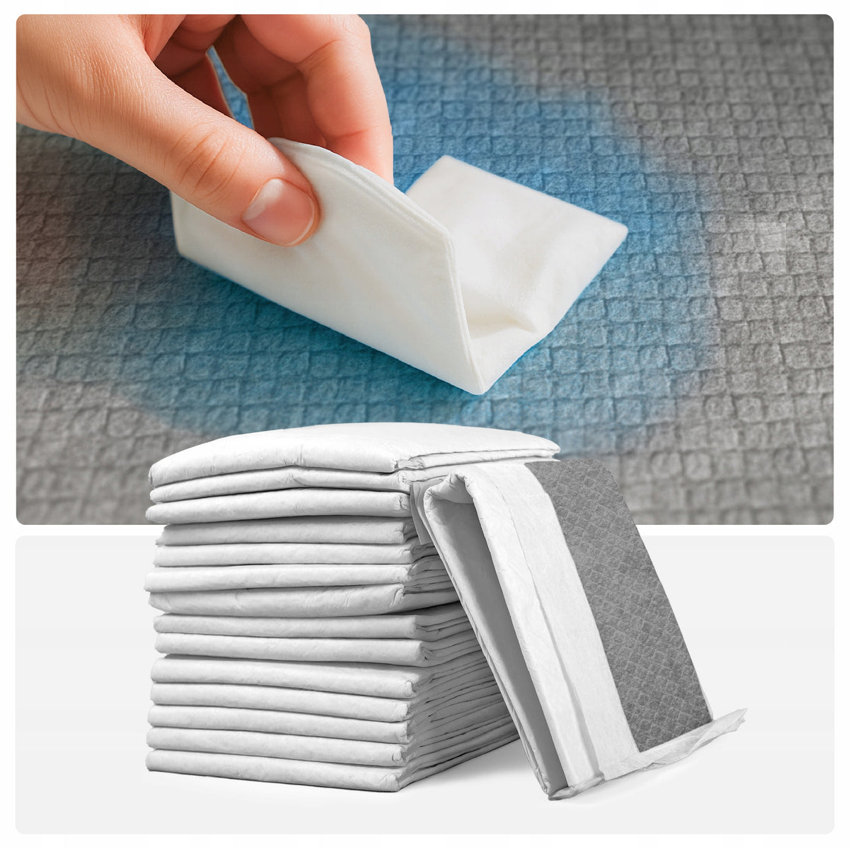 Hygienic Foundations for Dogs with ACTIVE CARBON 60x60 50 pcs ABSORBENT MATS Manufacturer code Podkłady higieniczne 50 sztuk