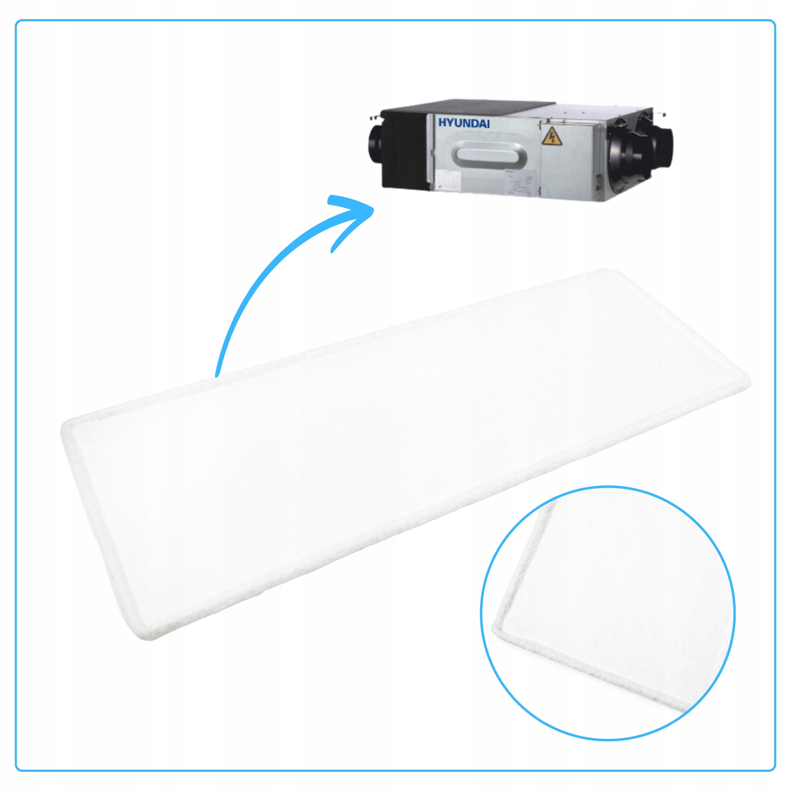 Hyundai HRS 300 G4 Filter For Hyundai recuperator Your Home Your Air Manufacturer code HH300G4