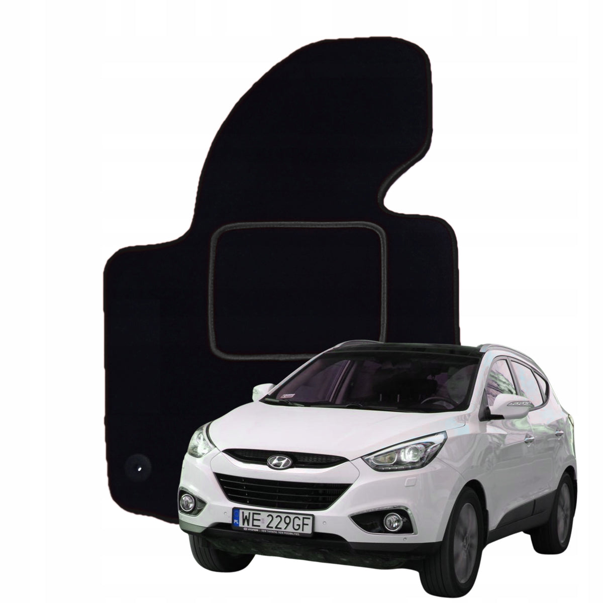 Hyundai ix35 2010-2015r. Rug VELOUR mat for car driver rug B